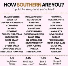 a poster with the words southern are you? and an image of some type of food