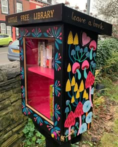 Mushroom-Themed Little Free Library Makeover by Maggie Ma Goodesigns