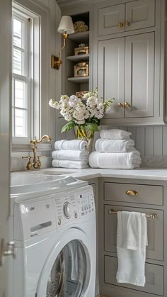 Pin by coco on Country Utility in 2025 | Laundry room makeover, Elegant laundry room, Laundry room design