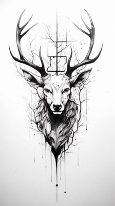 「Deer tattoo」おしゃれまとめの人気アイデア｜Pinterest｜Jeane Meyer【2025】 | 鹿, 刺青 デザイン, Tシャツ デザイン