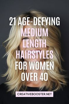 Click for More ➡️ | Save for Later ❤️Say goodbye to outdated styles. These 21 age-defying medium length hairstyles for women over 40 are modern, flattering, and effortlessly stylish. Great for all hair types. #agegracefully #mediumhairstyles #40andfabulous #haircutsforwomen #beautyover40 Over 49 Hairstyles, Hairstyles For Middle Age Women Over 40, Hair Styles For Middle Part, Medium Hair For Women, Haircut Medium Long Hair, How To Style My Medium Length Hair, Short Layers For Medium Length Hair, Hottest Hairstyles For Women, Hair Styles For Medium Fine Hair