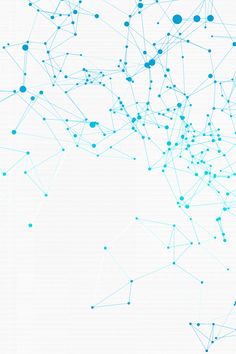 an abstract blue and white background with lines, dots and circles in the shape of stars