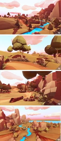 Épinglé par AndreyK sur Low Poly en 2025 | Conception de jeux, Paysage jeux video, Low poly
