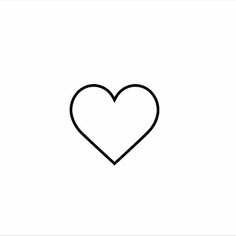 the outline of a heart on a white background