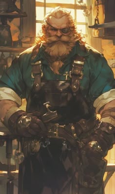 Workshop Dnd, Dnd Craftsman, Dnd Engineer, Dnd Carpenter, Artificer Blacksmith, Artificers Dnd, Dnd Mechanic, Dnd Tavern Keeper Art, Dnd Armorer Artificer Art