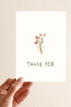 Handpainted Greeting Card Thank You Card Notecards With - Etsy in 2025 | Diy watercolor cards, Handmade thank you cards, Cute thank you cards