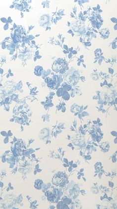 Pin by Allison Small on Floral Backgrounds in 2025 | Blue floral wallpaper, Blue flower wallpaper, Wallpaper