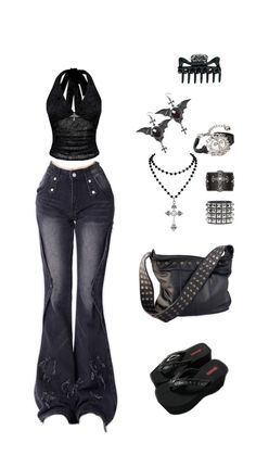 Pin de 𝓗. 💋 em Clothes em 2025 | Roupas alternativas, Roupas inspiradas, Roupas góticas