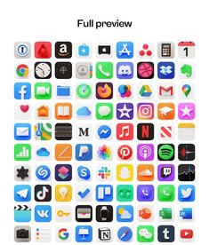 an image of a bunch of different app icons