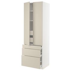 SEKTION high cab w 2 drs/3 fronts/5 drawers, white/Havstorp beige, 30x24x90" - IKEA US | Tall cabinet storage, Ikea, Ikea cabinets