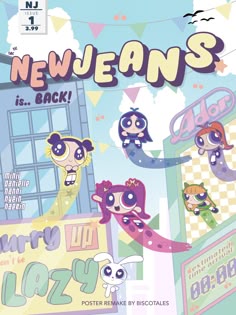THE POWERPUFF GIRLS X NewJeans poster background | Retro poster, Papel de parede bonito para iphone, Wallpapers bonitos