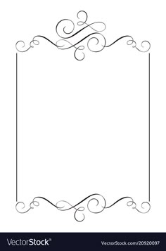a decorative frame with swirls and scrolls
