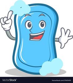 Finger blue soap character cartoon Royalty Free Vector Image | Blue soap, Cartoons vector, Cartoon