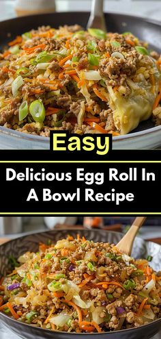 Delicious Egg Roll In A Bowl Paleo Keto Recipe | Recipe in 2025 | Recipes, Egg rolls, Meals