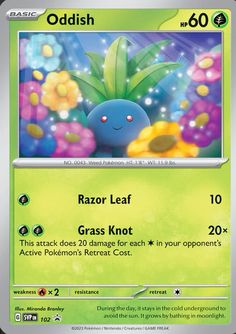Path to the Peak promo card: Oddish in 2025 | Pokemon trading card game, Cool pokemon cards, Pokemon cards