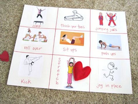 Exercise game: Heart Healthy Bean Bag Game for a Classroom Party @Make and Takes.com Mindfulness, Nutrition, Yoga For Kids, Yoga, Valentine's Day, Pre K, Workout Games, Feel Better, Start