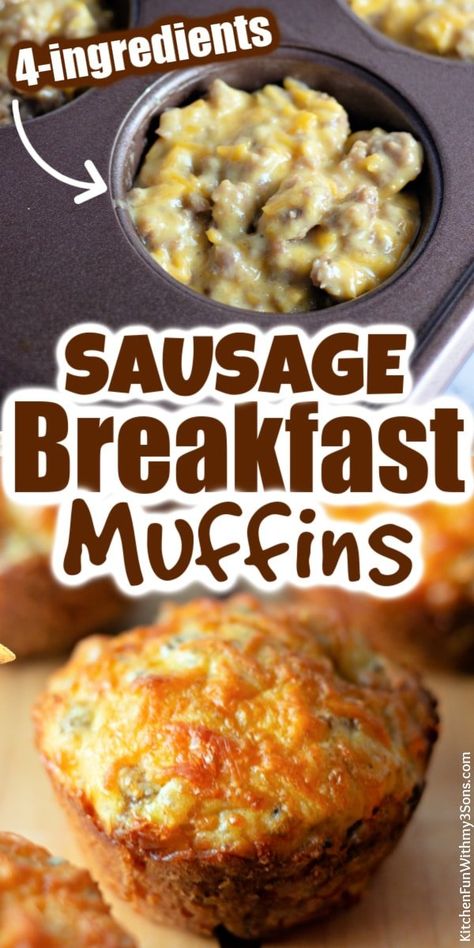 Brunch, Scones, Pasta, Breakfast And Brunch, Crêpes, Snacks, Sausage Breakfast Muffins, Sausage Egg Muffins, Breakfast Casserole Muffins
