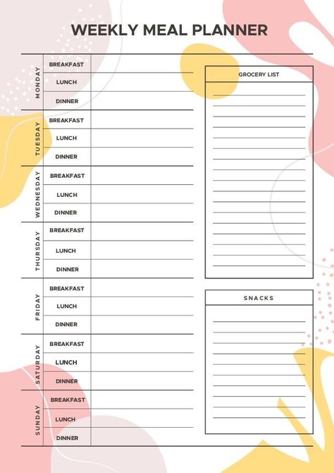 Fitness, Nutrition, Organisation, Ipad, Weekly Menu Planners, Weekly Meal Planner Template, Weekly Menu Planning, Weekly Dinner Planner, Printable Meal Planner Monthly