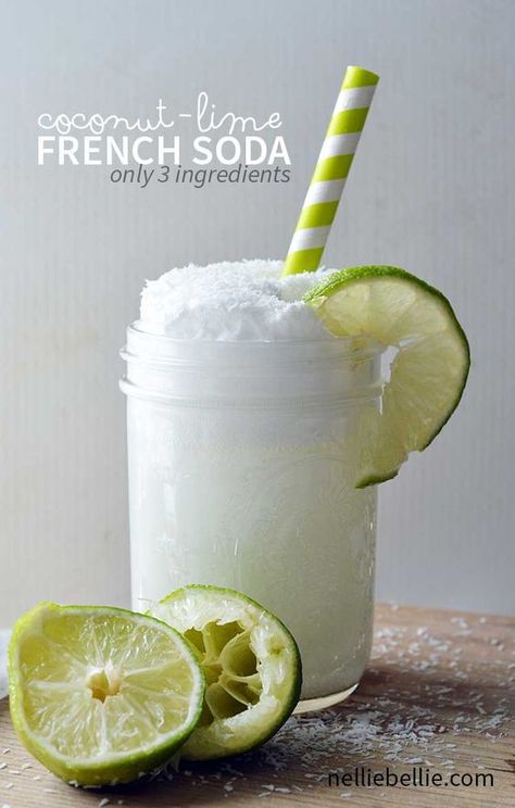 Summer Drinks, Detox, Smoothies, Refreshing Drinks, Coconut Drinks, Coconut Lime, Non Alcoholic Drinks, Smoothie Drinks, Soda Recipe
