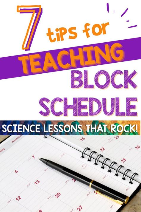 This blog post lists ideas for teaching a secondary science class on a block schedule https://sciencelessonsthatrock.com/tips-for-teaching-on-a-block-schedule-html/ Middle School Science, Lesson Plans, 6th Grade Science, Teaching Science, Elementary Science, Teaching Tips, Teaching Math, Science Lessons, Block Schedule Teaching