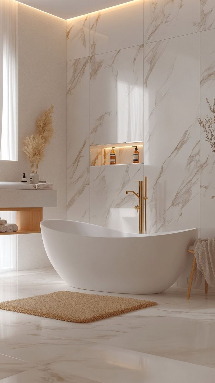 Pin by Merieme Hassini on maison in 2025 | Modern luxury bathroom, Luxury bathroom, Bathroom design styles