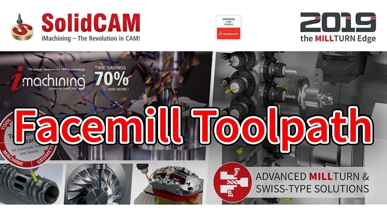 SolidCAM - Facemill Toolpath