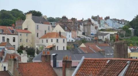 Row of houses in Guernsey
