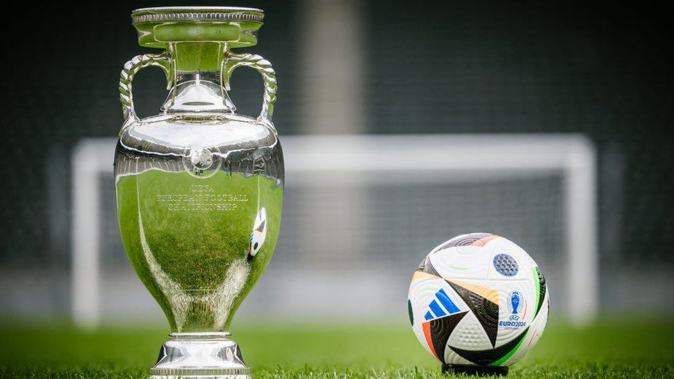 Euro trophy and ball