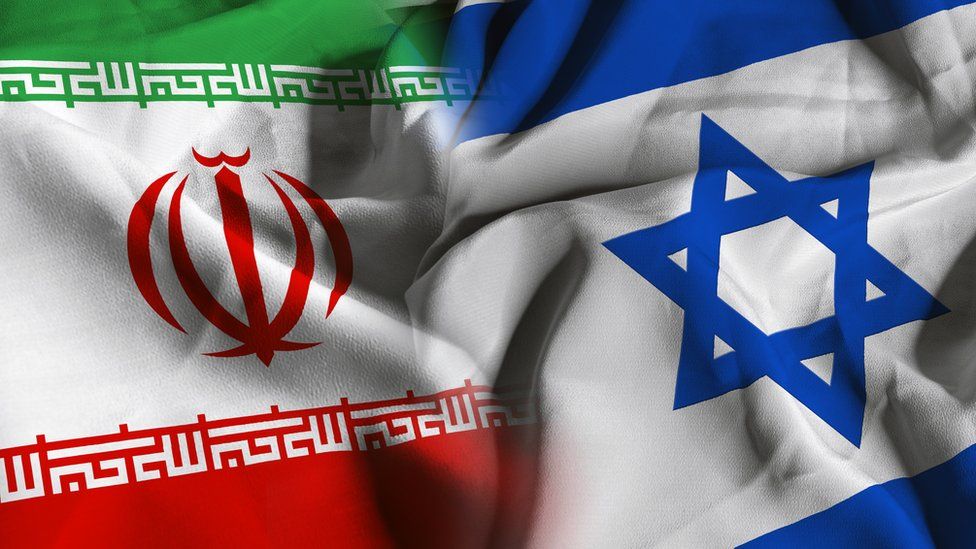 Iran and Israel flags