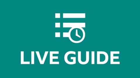 A BBC logo for the live guide