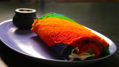 Matilda and the Ramsay Bunch - Rainbow Rollover Cake
