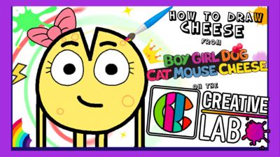 Boy Girl Dog Cat Mouse Cheese - Draw Cheese on CBBC Creative Lab