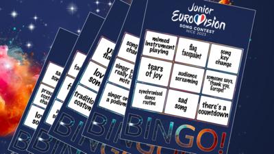 Junior Eurovision bingo cards
