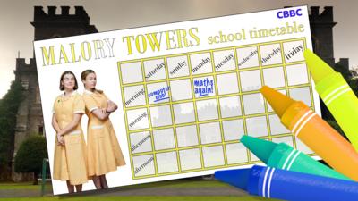 Malory Towers - Download: Malory Towers school timetable