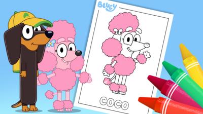 Bluey - Colouring sheets of Bluey's friends