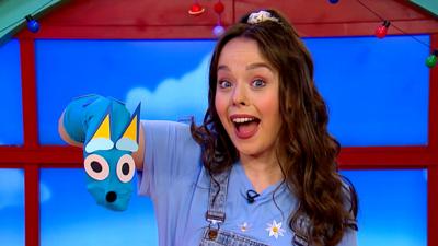 Make a Bluey Sock Puppet with Evie from CBeebies