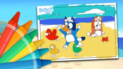 Bluey - Summertime colouring sheets from Bluey