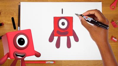 How to draw Numberblock One