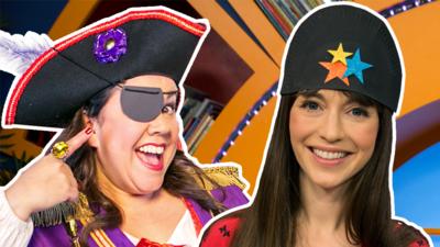 Captain Captain and Rebecca.How to make a pirate hat and eyepatch