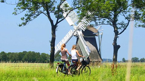 Dutch women cycling