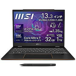 MSI(GGXAC) m[gp\R Summit-13-AI+Evo-A2VMTG-4779JP CNubN SUMMIT13-A2VMTG-4779JP m13.3^ /Windows11 Pro /intel Core Ultra 7 /F32GB /SSDF1TB /{ŃL[{[h /2024N10fn
