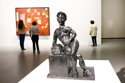 Vista de la exposición 'Matisse: L'atelier rouge', en la Fundación Louis Vuitton de París.
