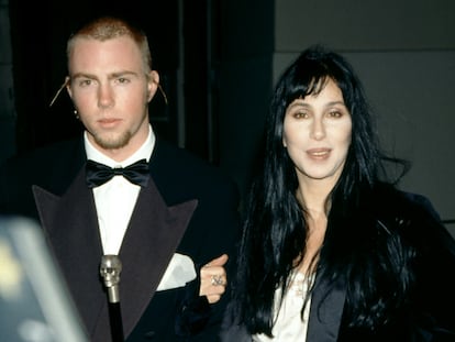 Elijah Blue Allman y Cher en un evento benéfico en 1994.