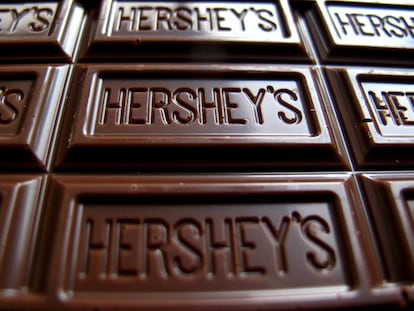 Una tableta de chocolate de Hershey's.