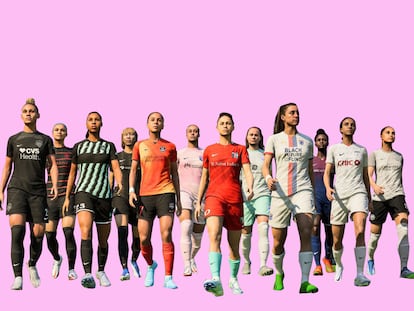 Imagen promocional de las jugadoras del 'EA Sports FC 24'.