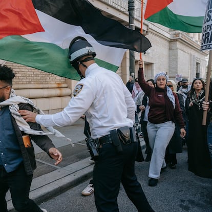 Una manifestación a favor de Palestina en Nueva York el 11 de mayo 2024.