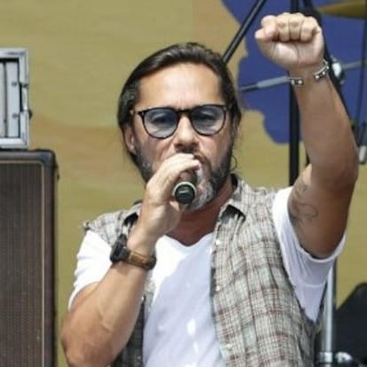 El canante argentido Diego Torres, durante su actuación en el 'Venezuela Aid Live'.