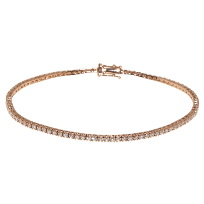 Penelope Ashford Tennis Bracelet 14K Rose Gold 88 Diamonds