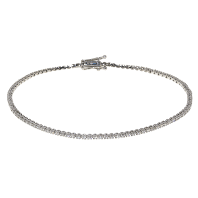 Penelope Ashford Tennis Bracelet 14K White Gold 88 Diamonds