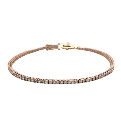 Penelope Ashford Tennis Bracelet 18K Rose Gold 93 Diamonds
